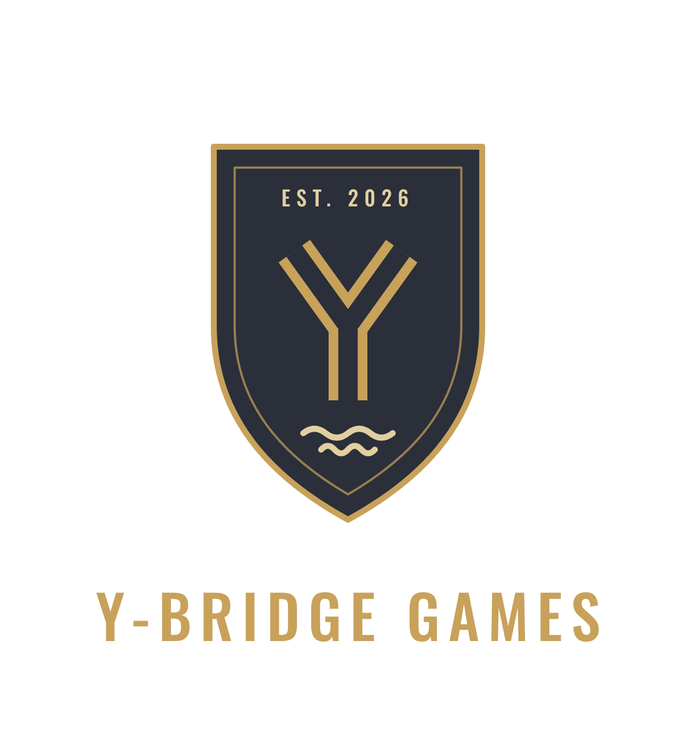 Vertical lockup with crest above wordmark